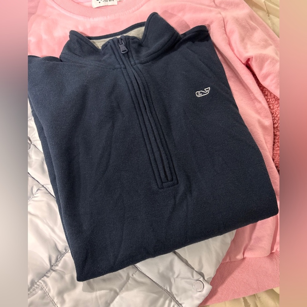Vineyard Vines Pull Over Long Sleeve Navy Blue Large 16